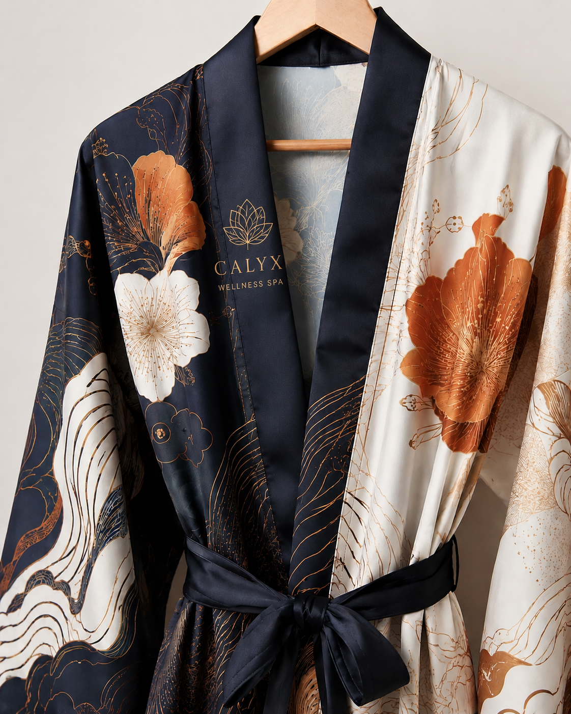 Wellness spa kimono display