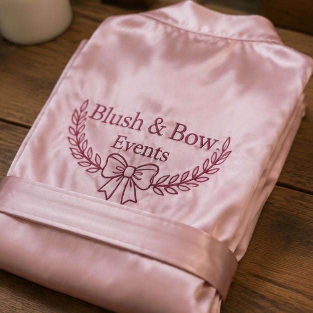 Custom bridal robes — customer photo