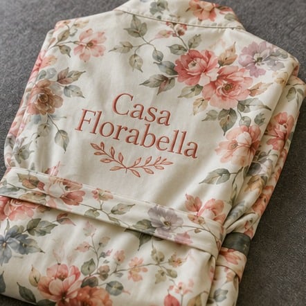 Custom floral kimono robes