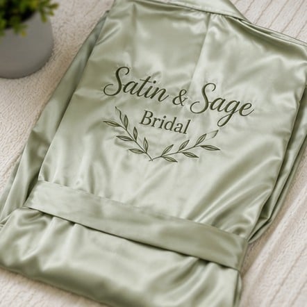 Custom satin kimono robes