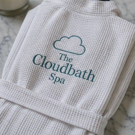 Custom waffle spa robes