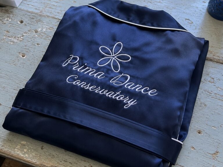 Monogrammed robe merchandise display
