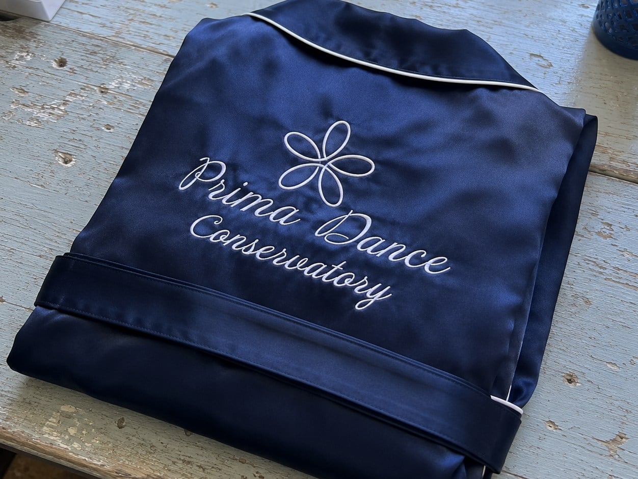 Monogrammed robe merchandise display